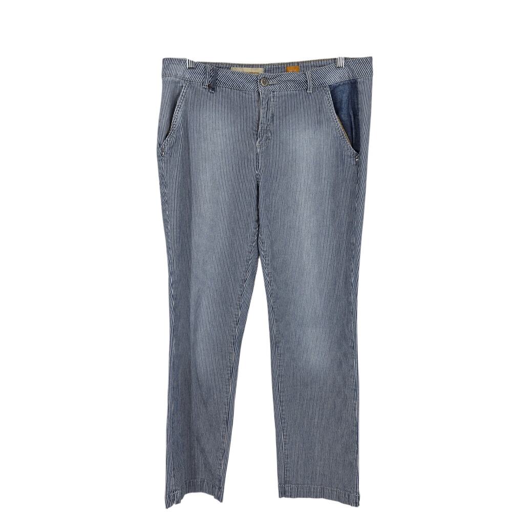 Anthropologie Pilcro And The Letterpress Light Wash Pinstripe Hyphen Jeans Sz 31